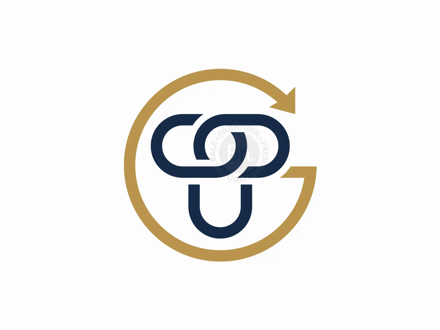 GT TG Arrow And Link Monogram Logo