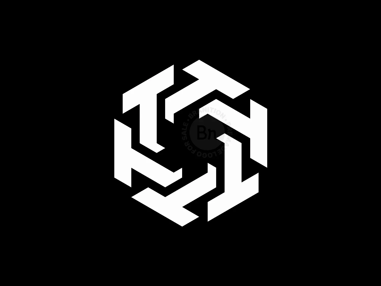 Letter T Hexagonal Modern Logo Design