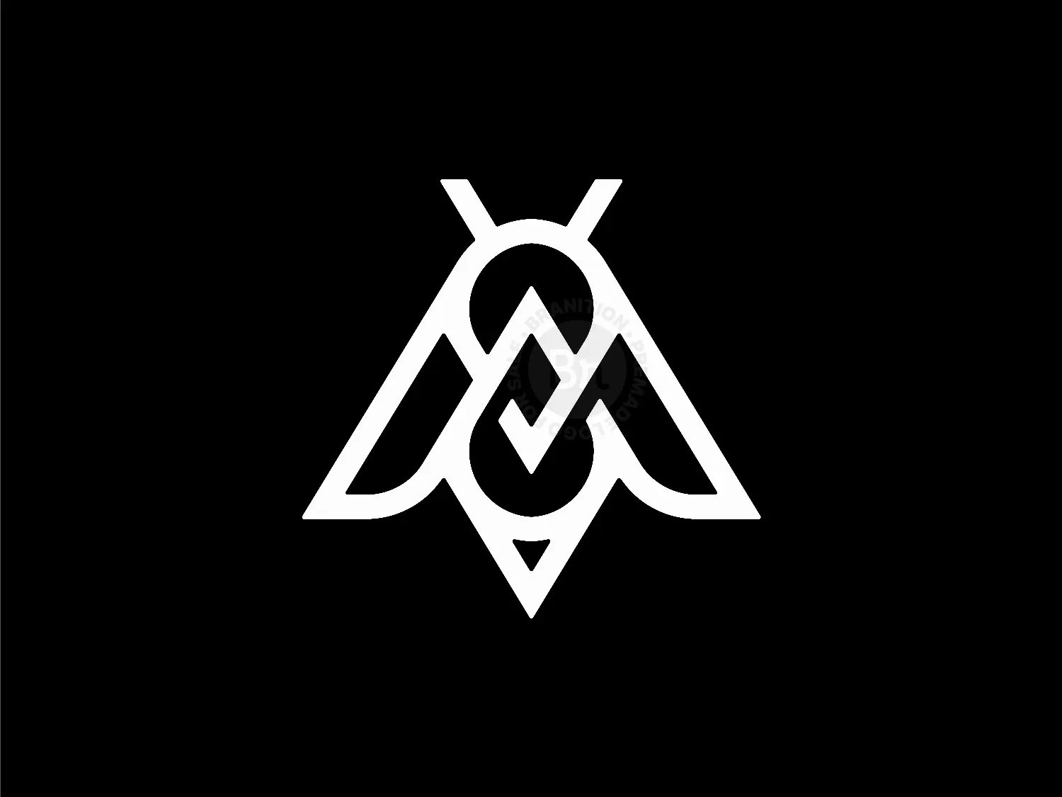 Letter A Bee Infinity Simple Monoline Logo