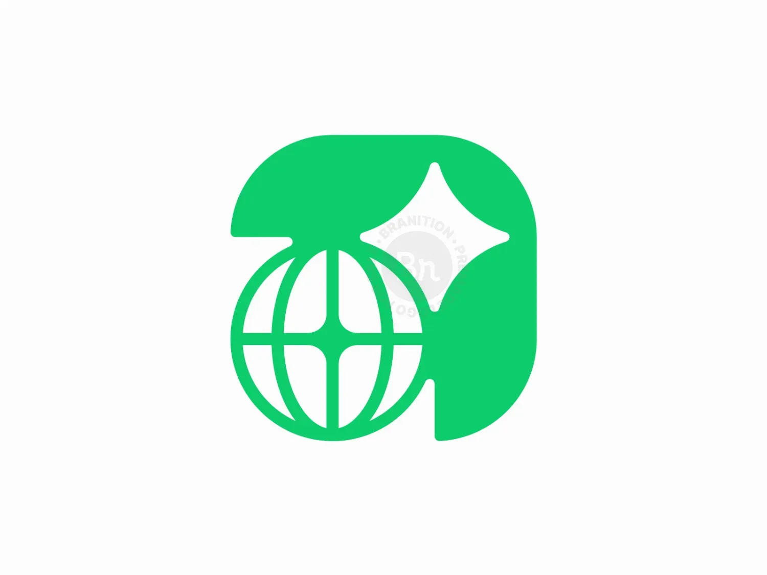 Letter A + Globe Logo