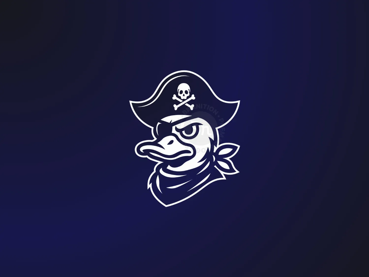 Pirate Duck Mascot Logo