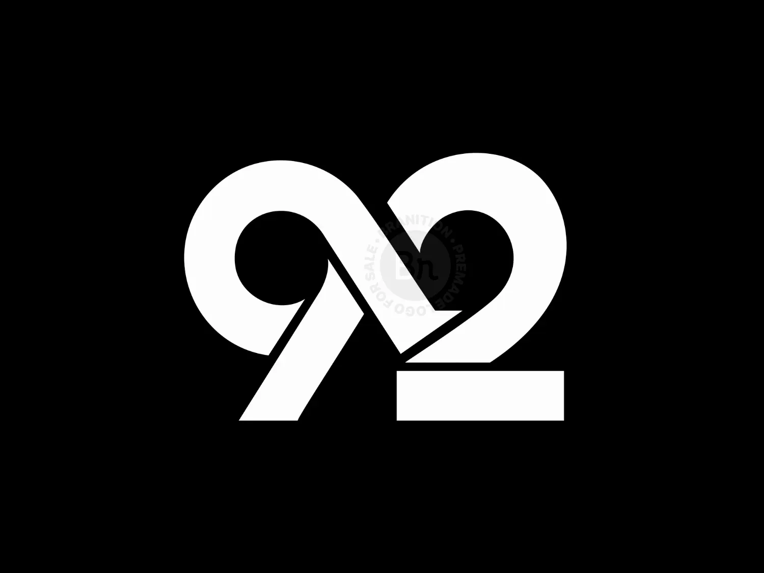 Modern Brand Abstract Number 92 Monogram Logo