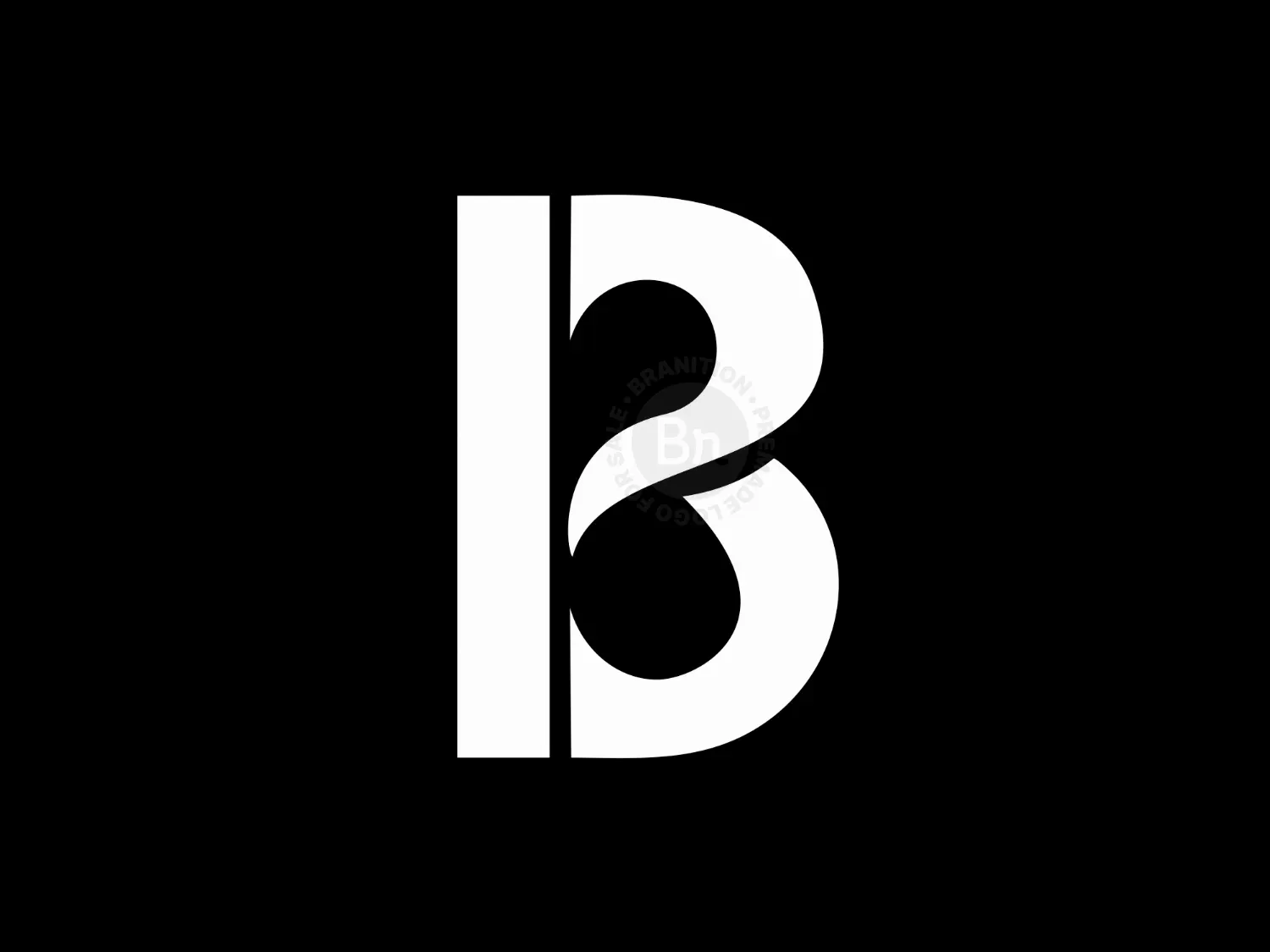 Unique Letter B Brand Emblem Logo