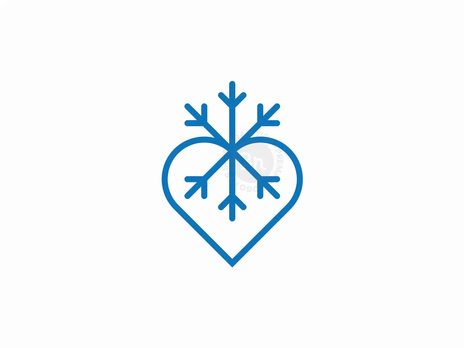 Minimal Ice Heart Logo