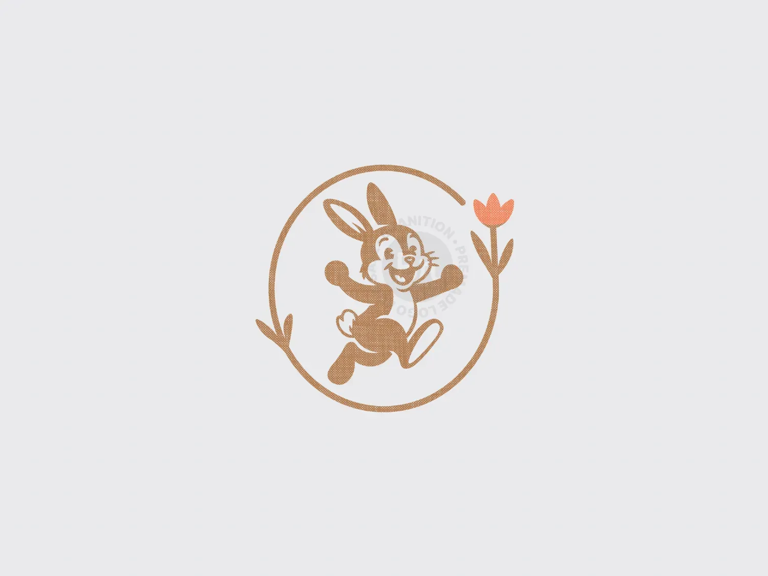 Happy Rabbit Logo Vintage Style