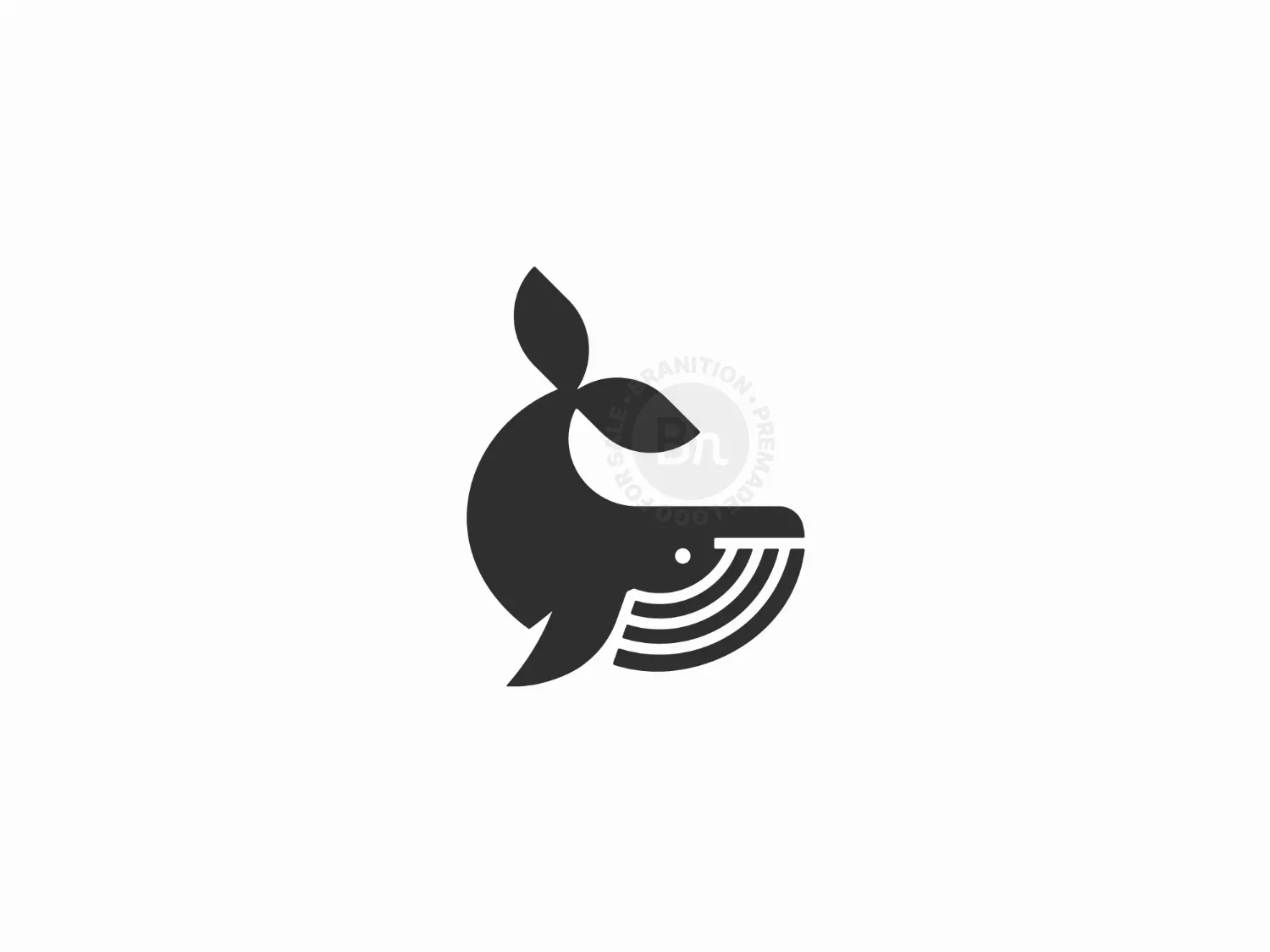 Minimalist Whale Logo For Sale