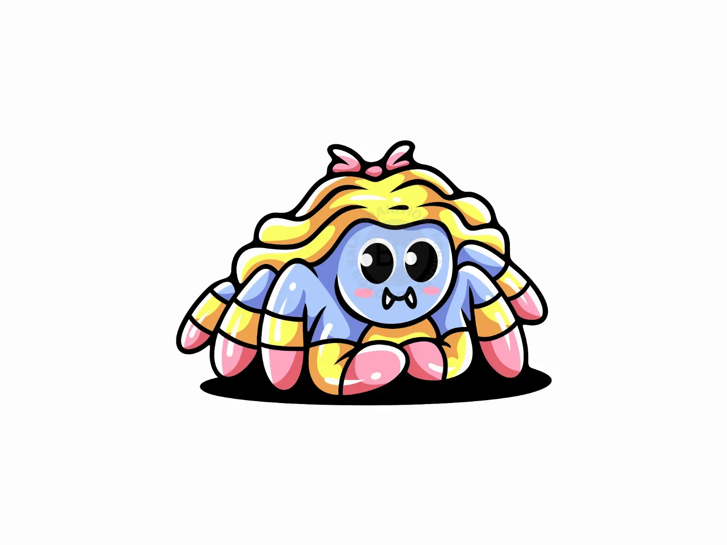 Spider Pill Cute Character Logo