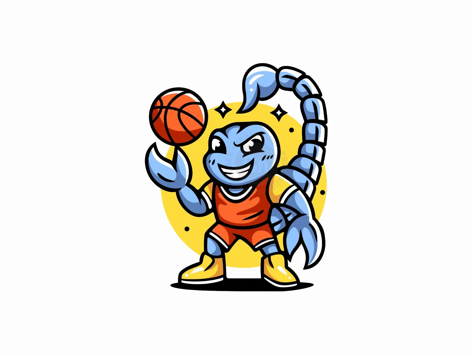 Scorpion Basketball Mascot Character Logo