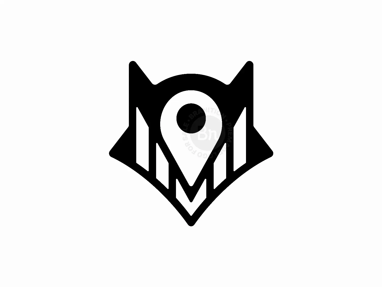 Letter M Fox Point Location Monogram Logo