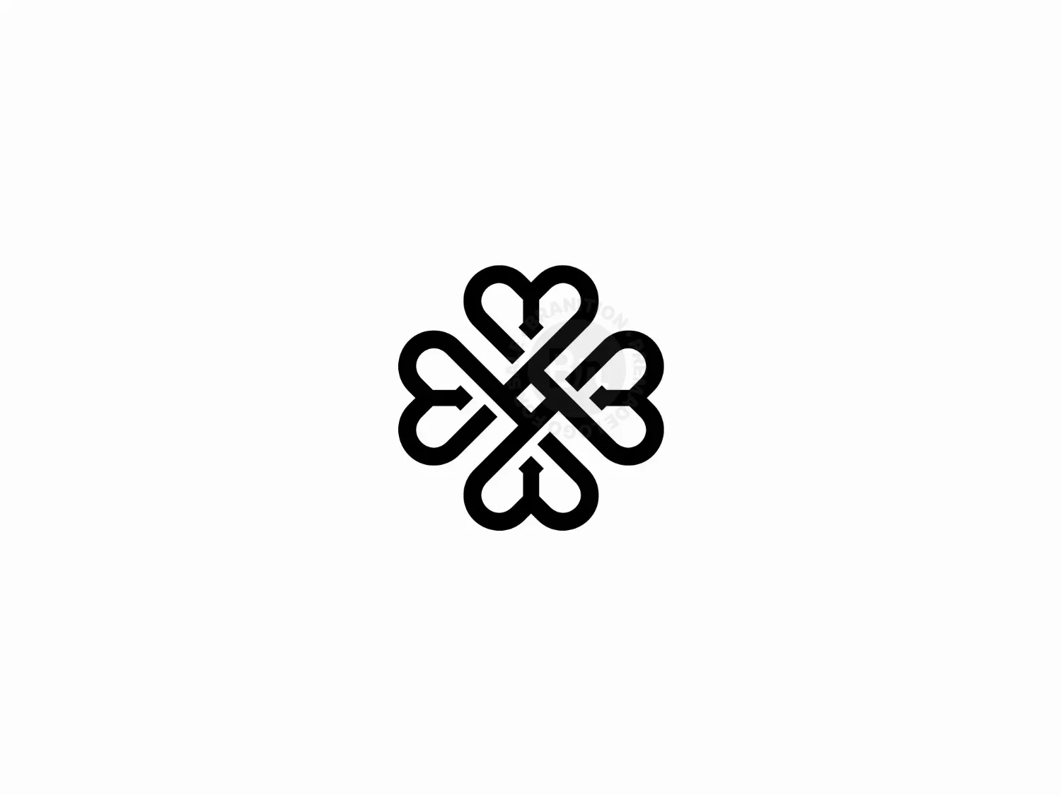 M Clover Monogram Logo