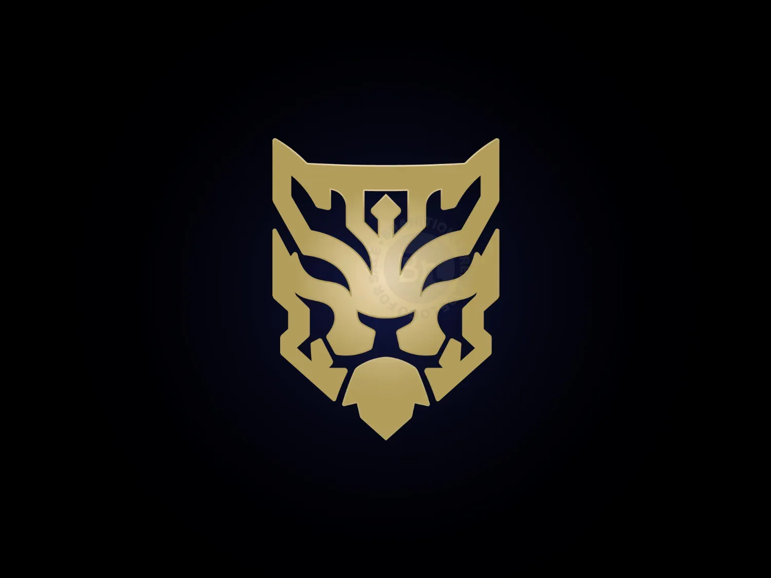 Golden Panther Crest Logo