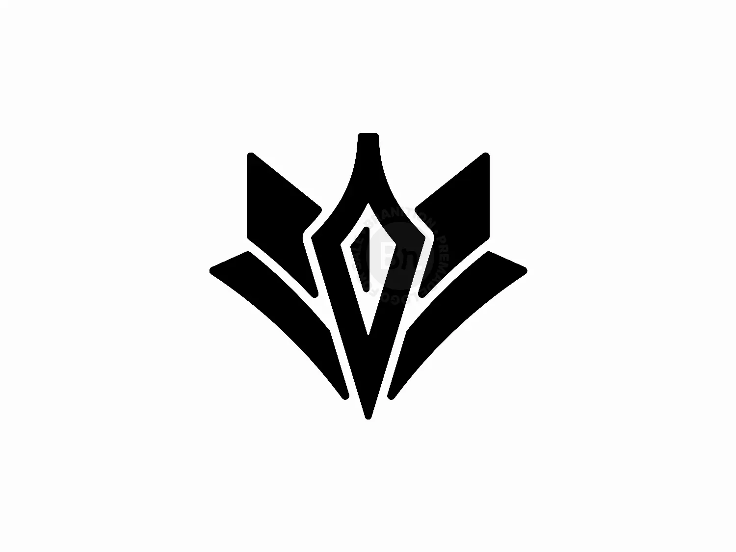 Fox Head Spear Arrow Mascot Animal Logo