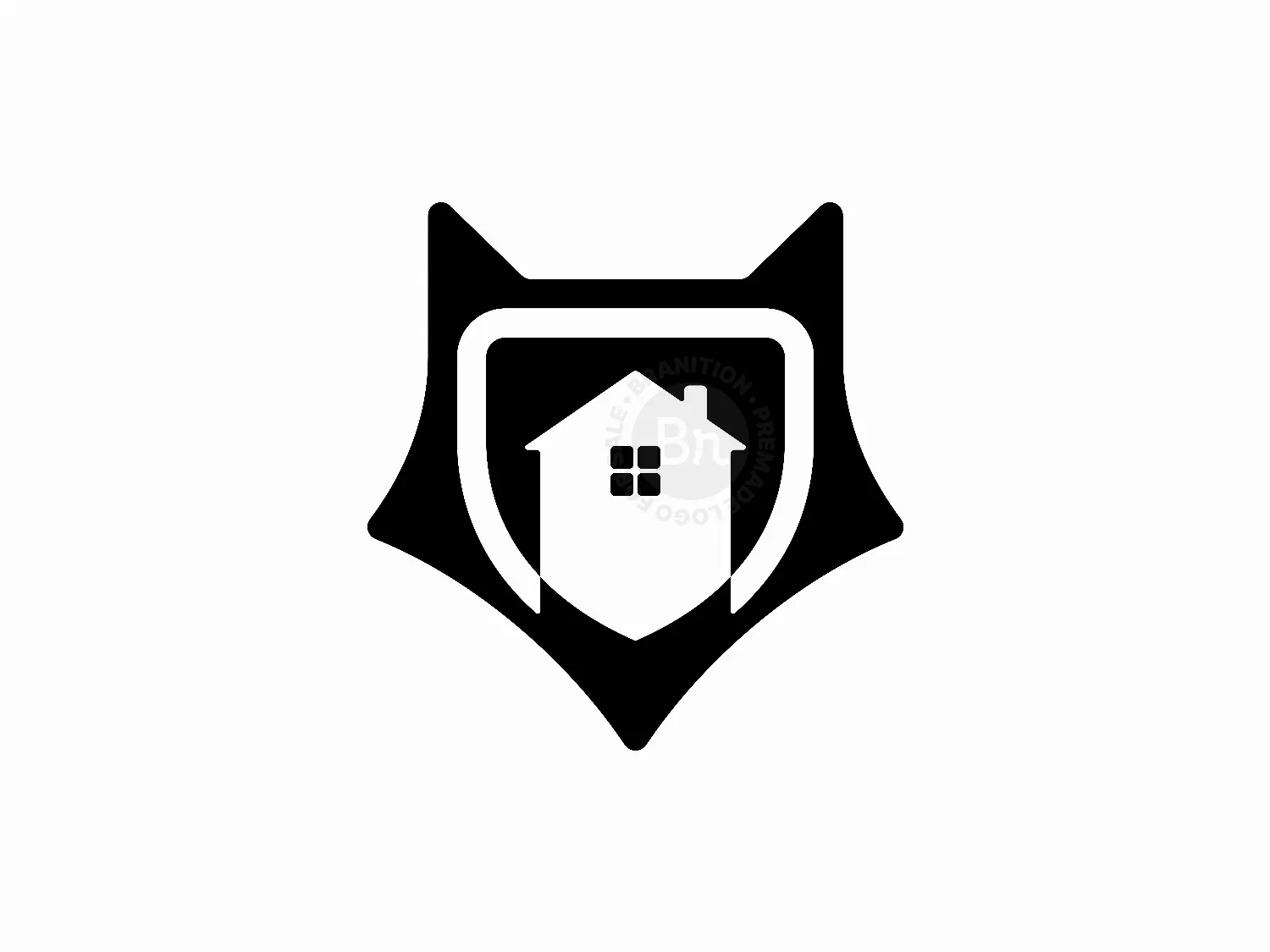 Fox Home Rooftop Shield Monogram Logo