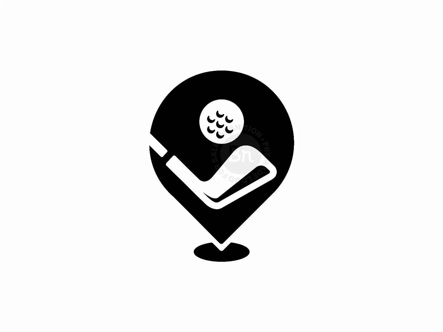 Stick Golf Ball Club Location Pin Pointer Logo