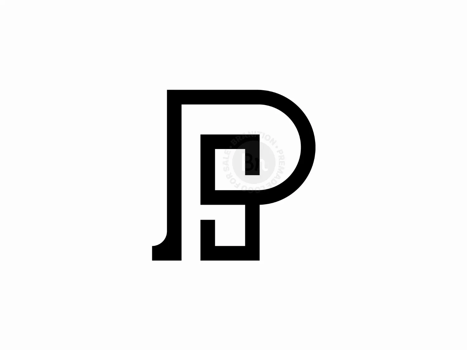 Modern Letter PS Initial SP Monogram Logo