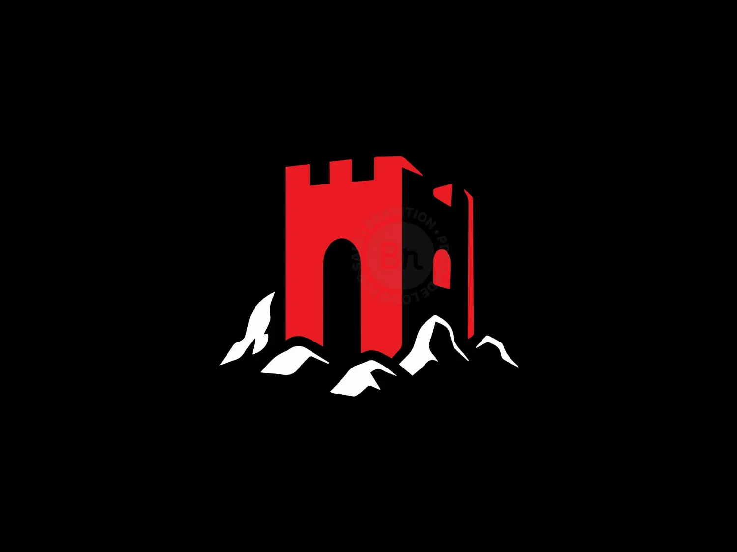Bold Simple Castle Rock Logo