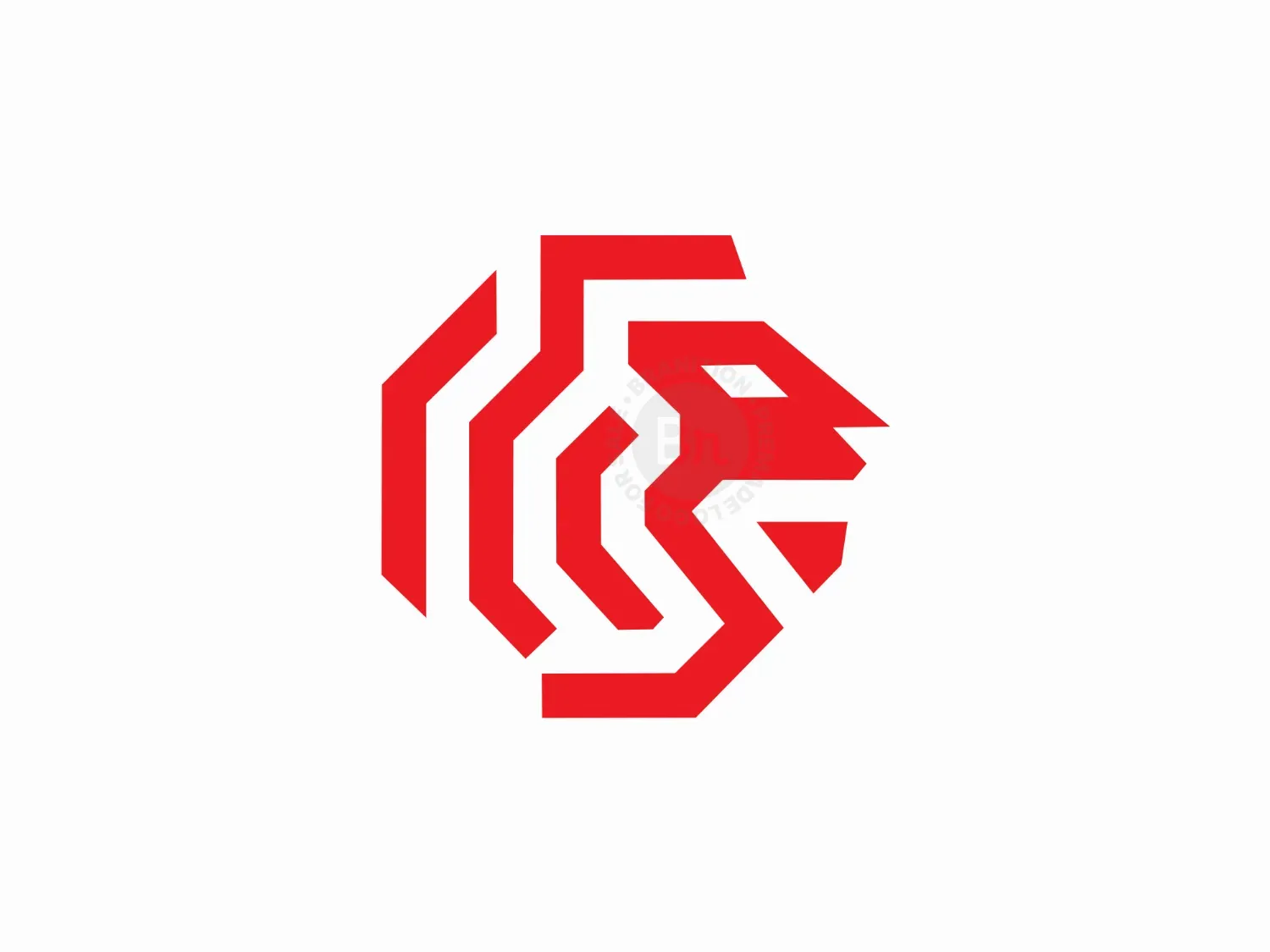 Modern And Geometric Lion Logo