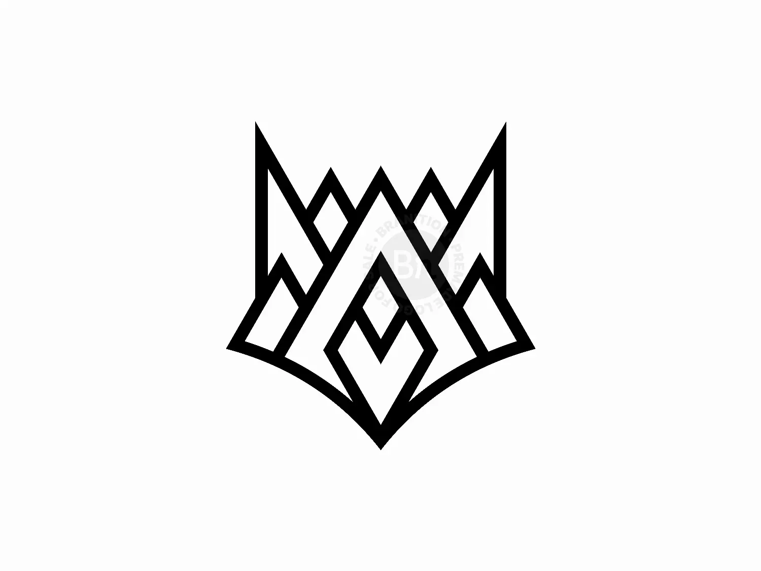 Letter AV VA Fox Mountain Monogram Logo