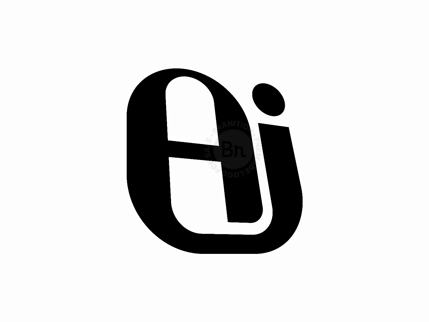 Letter IA Initial AI Perspective Identity Logo