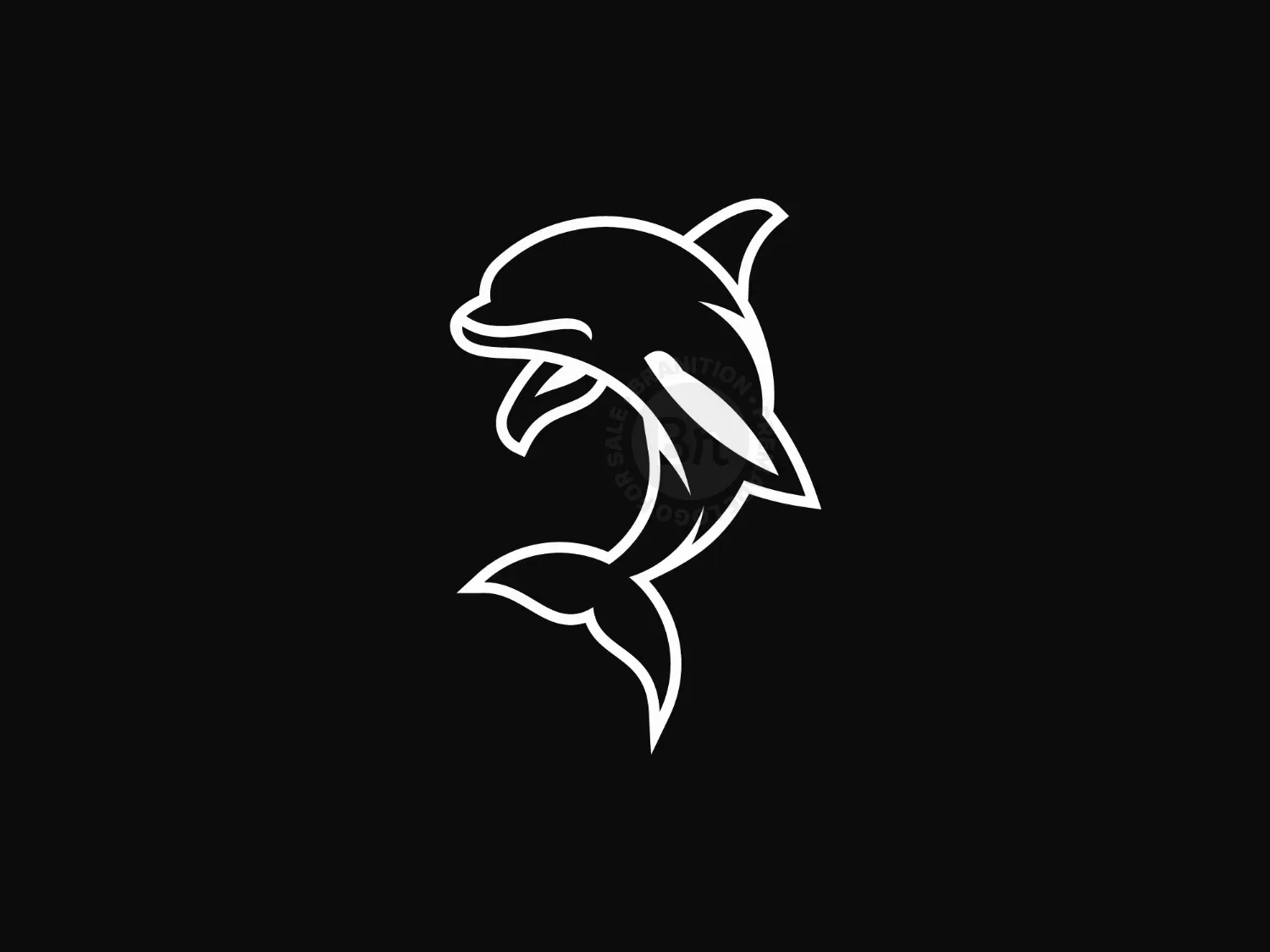 Elegant Smart Dolphin Mark Logo