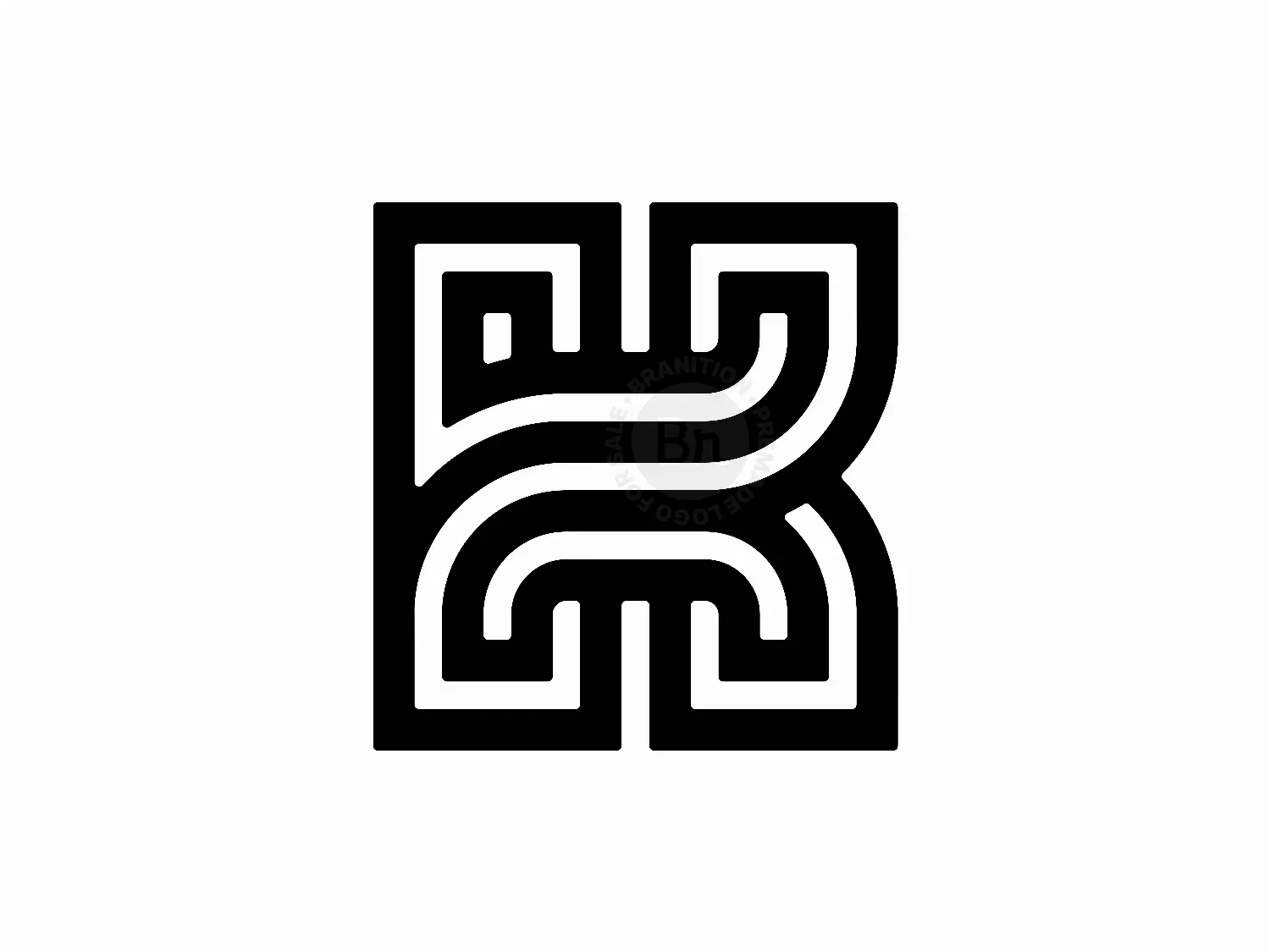 Letter K Dynamic Geometric Line Logo