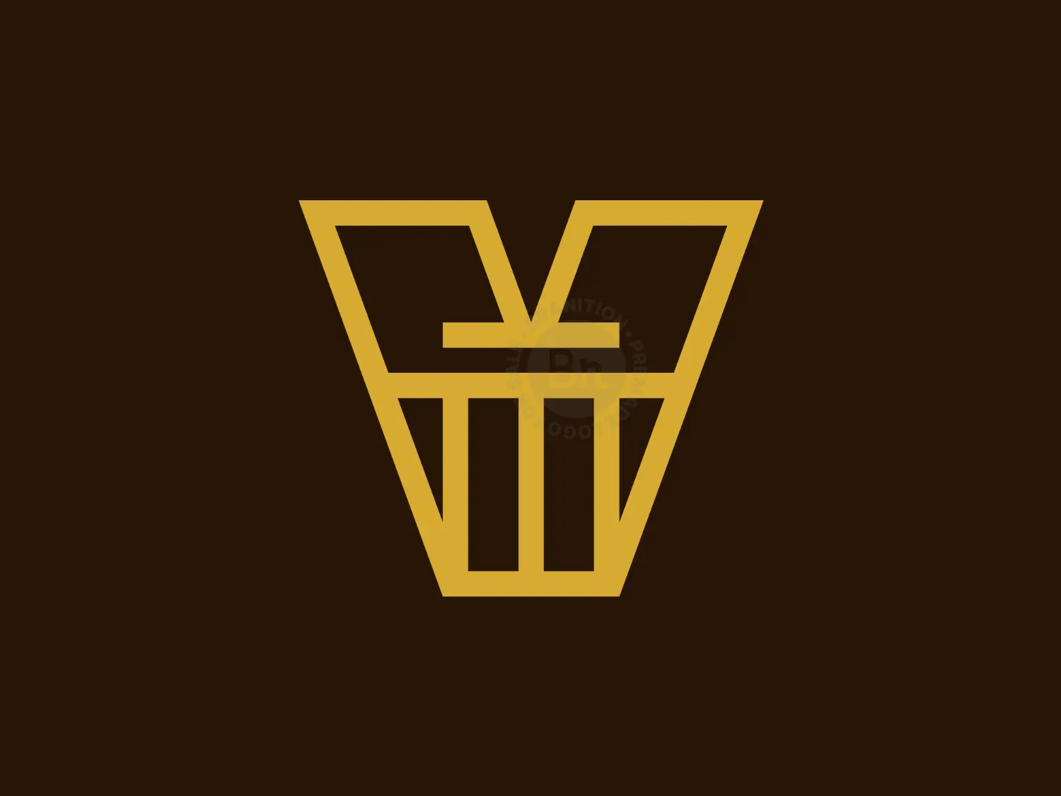 Y Letter Mark Logo Balance Of Justice