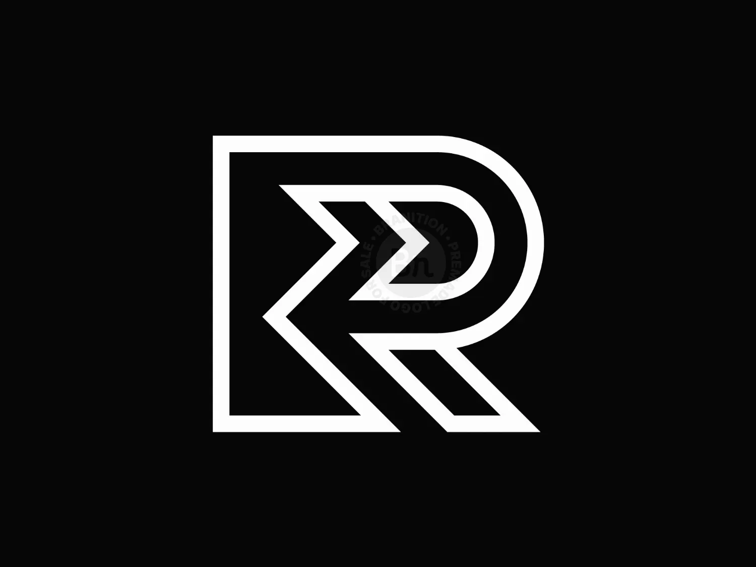 letter r abstract logo 0