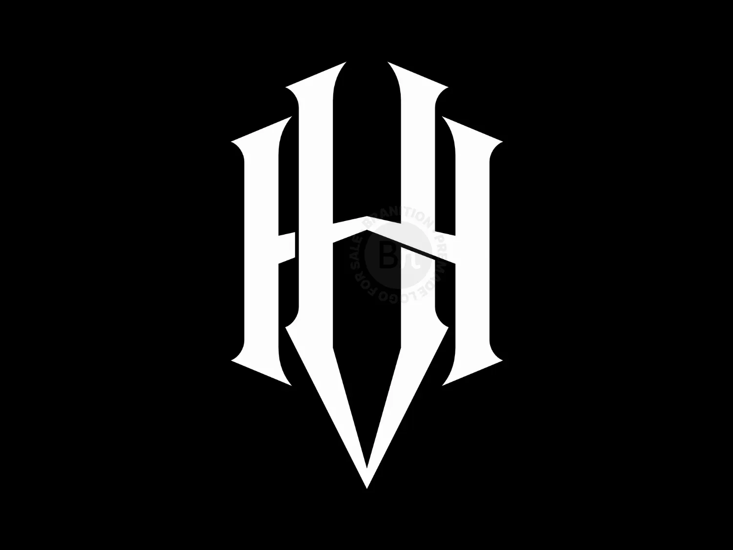 Vintage Monogram VH Or HV Logo