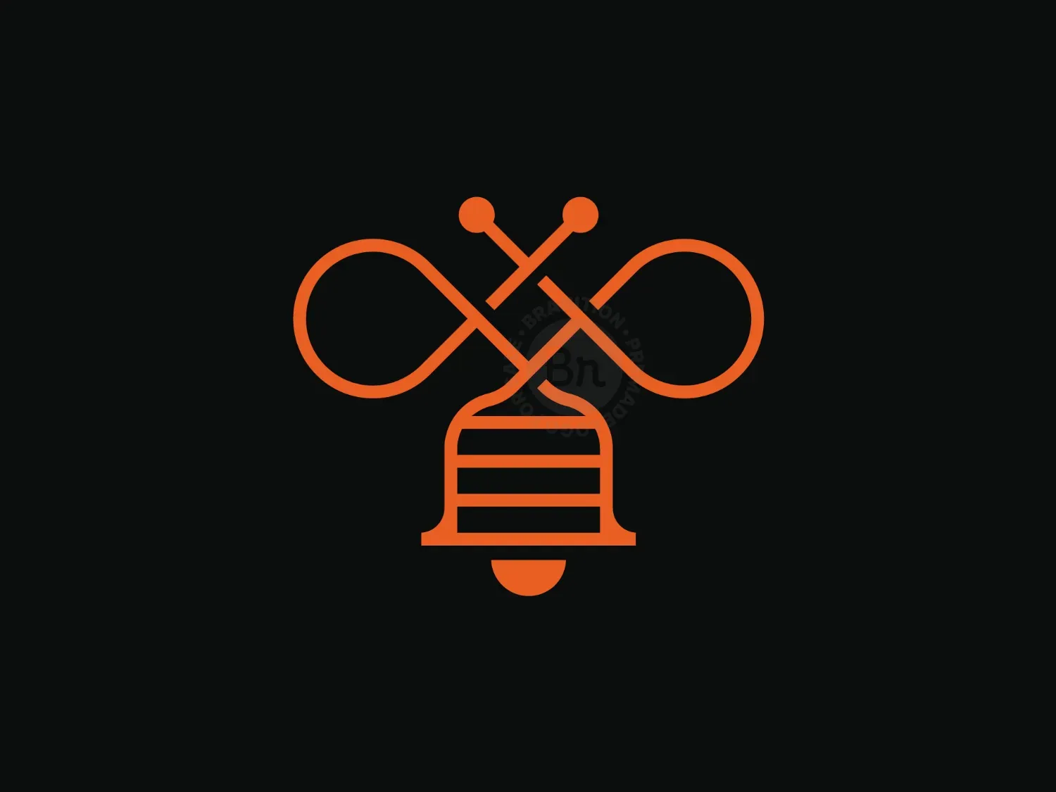 Modern Simple Bee Bell Logo