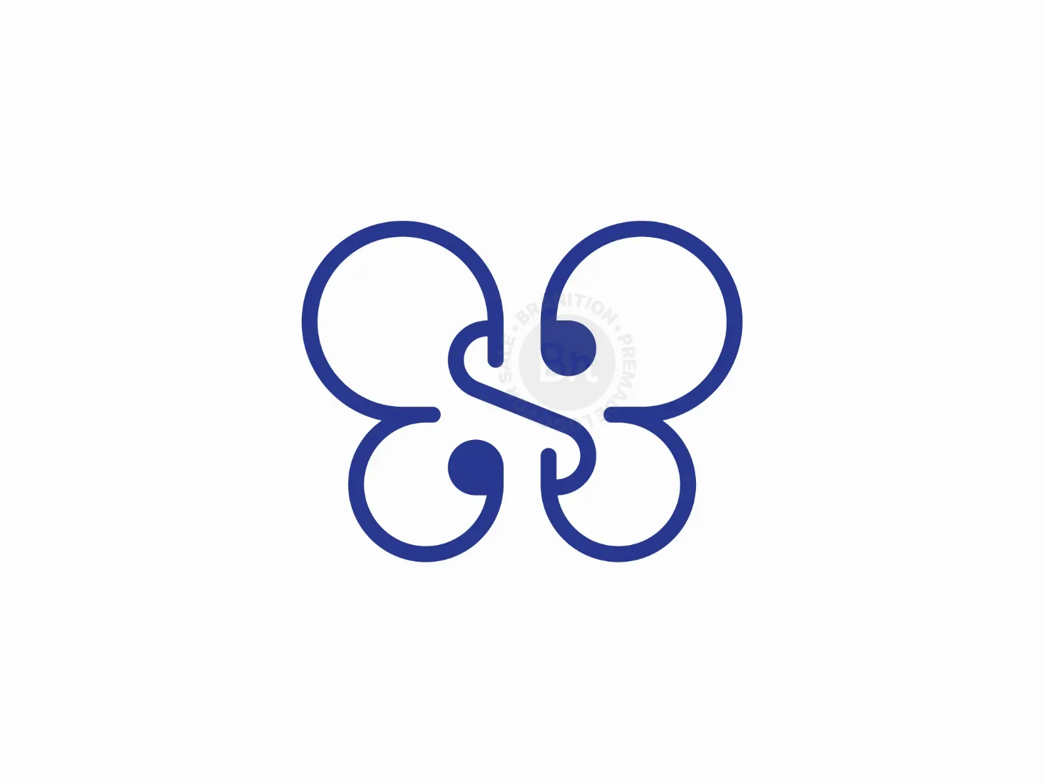 Elegant Butterfly Monogram S Logo
