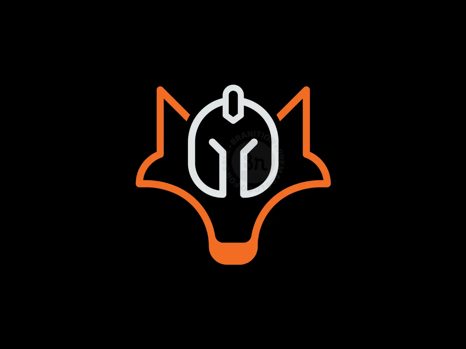 Modern Minimal Spartan Fox Logo
