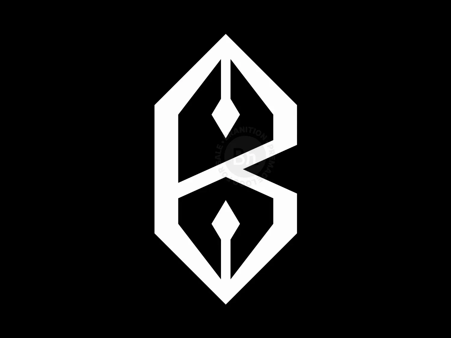 Elegant Monogram B + Diamond Logo