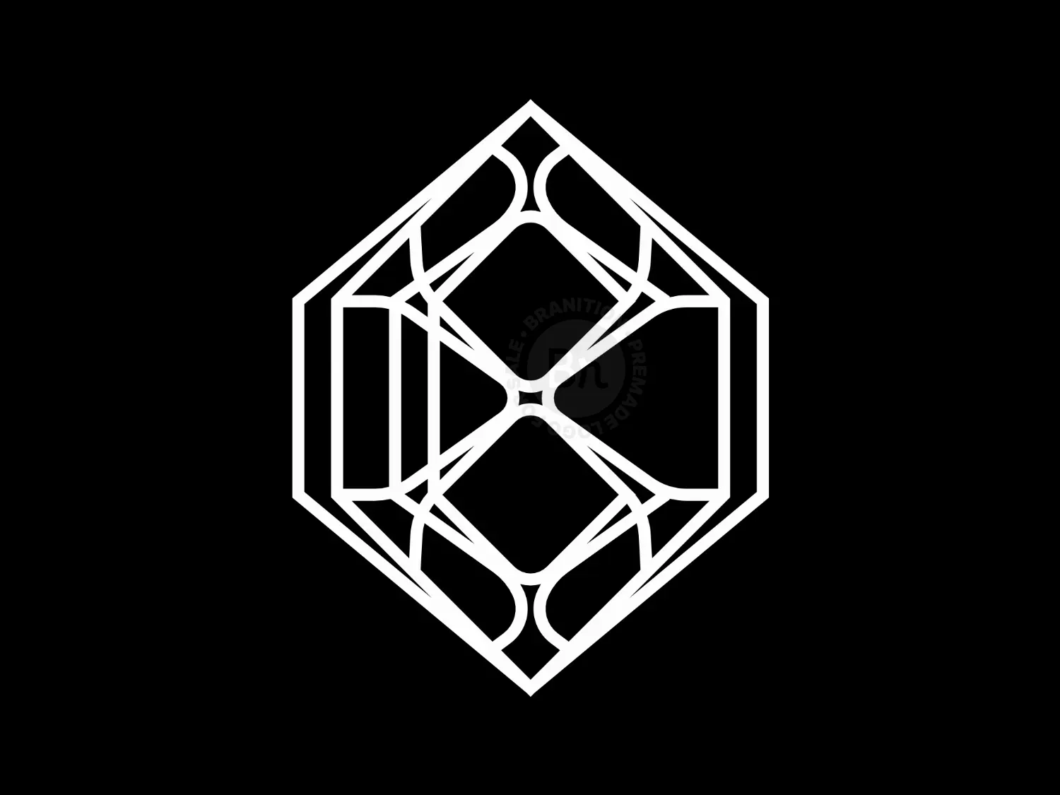 Elegant B + Diamond Logo