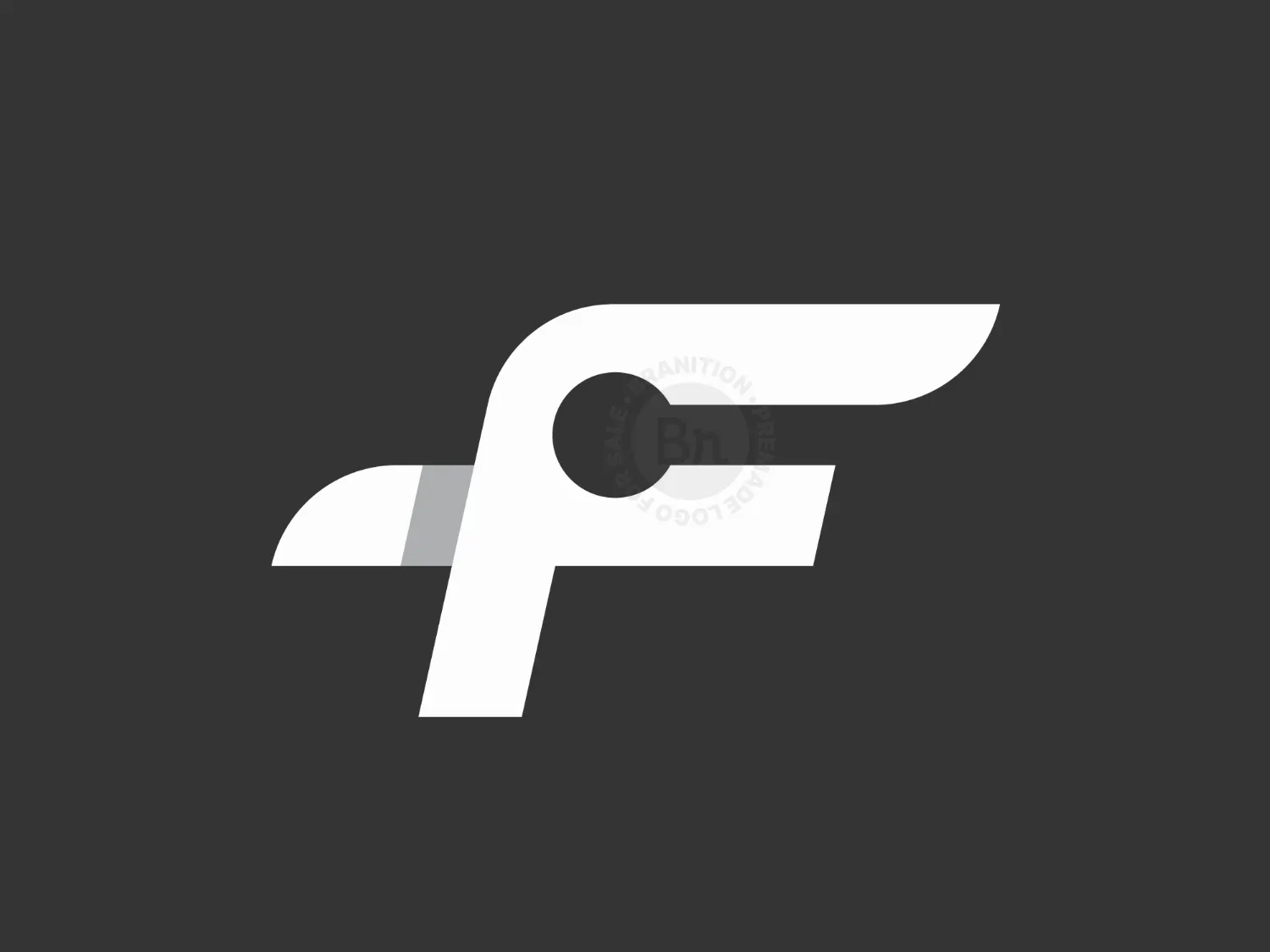 Letter F Circuit Tech Logo