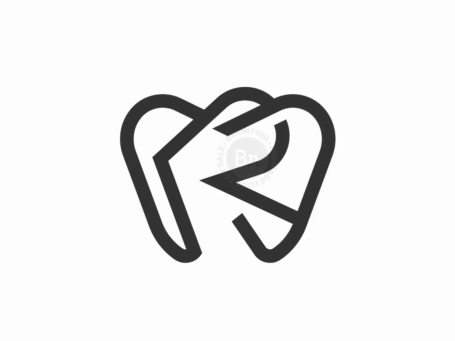 Letter R Dental Logo