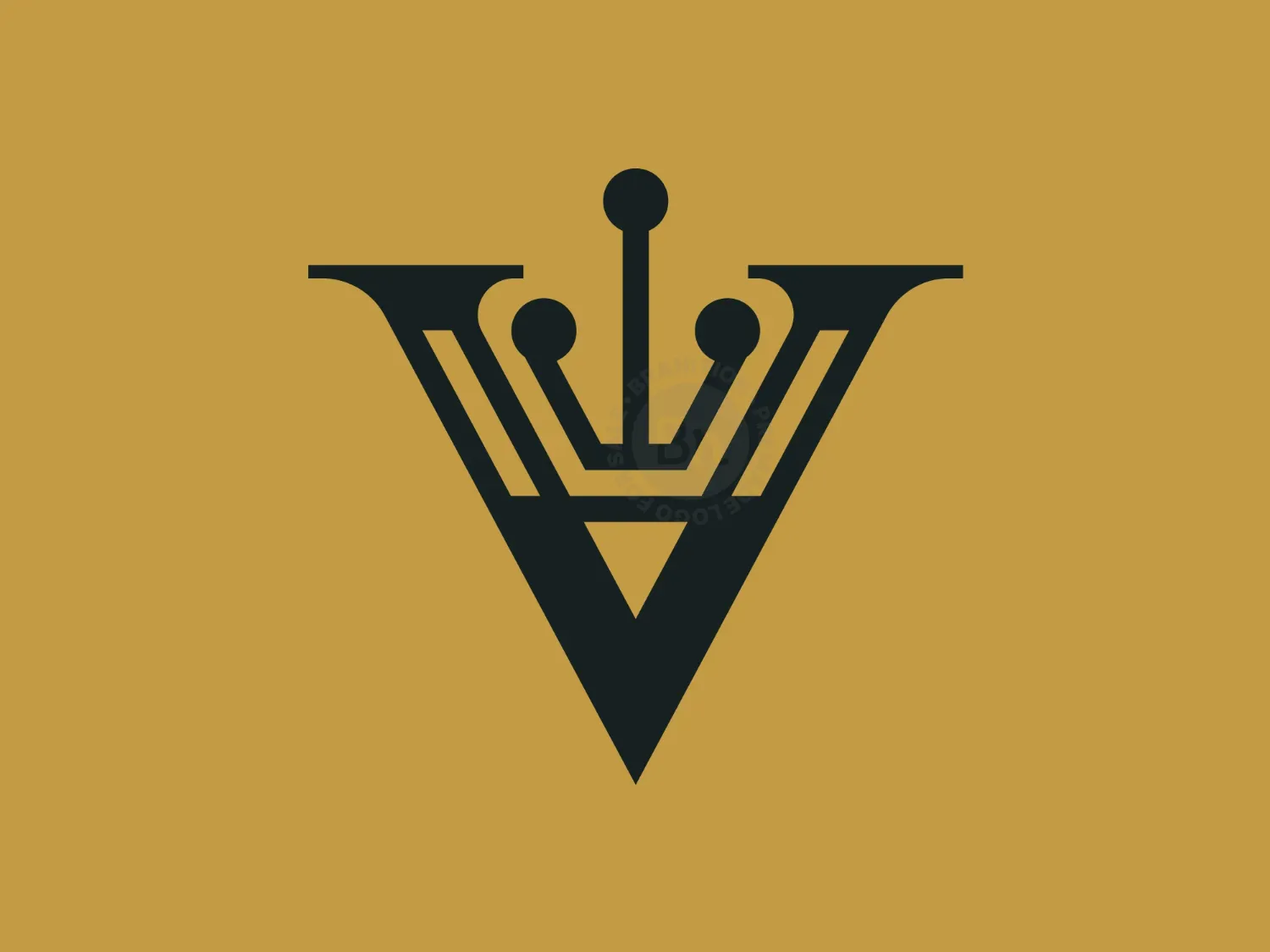 Letter V Crown Logo
