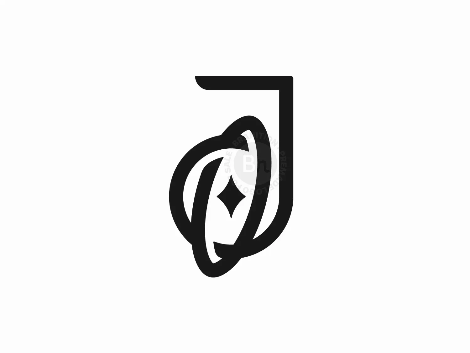 Letter J Planet Logo