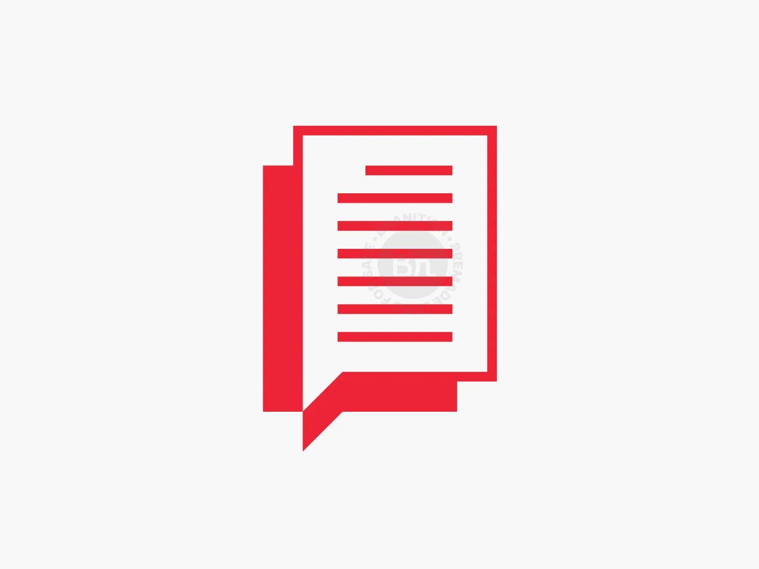 Modern Geometric Document Chat Logo
