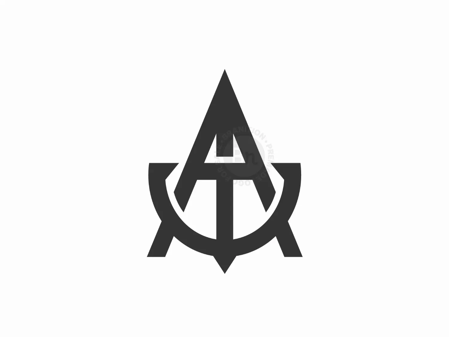 Letter A Anchor Logo