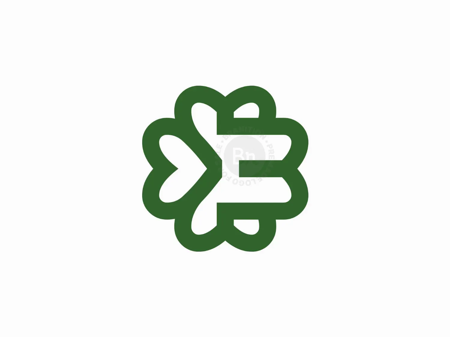 Letter B Clover Leaf Logo