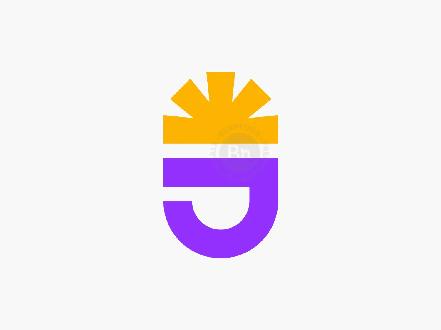 Modern Geometric Letter J Joy Creative Logo