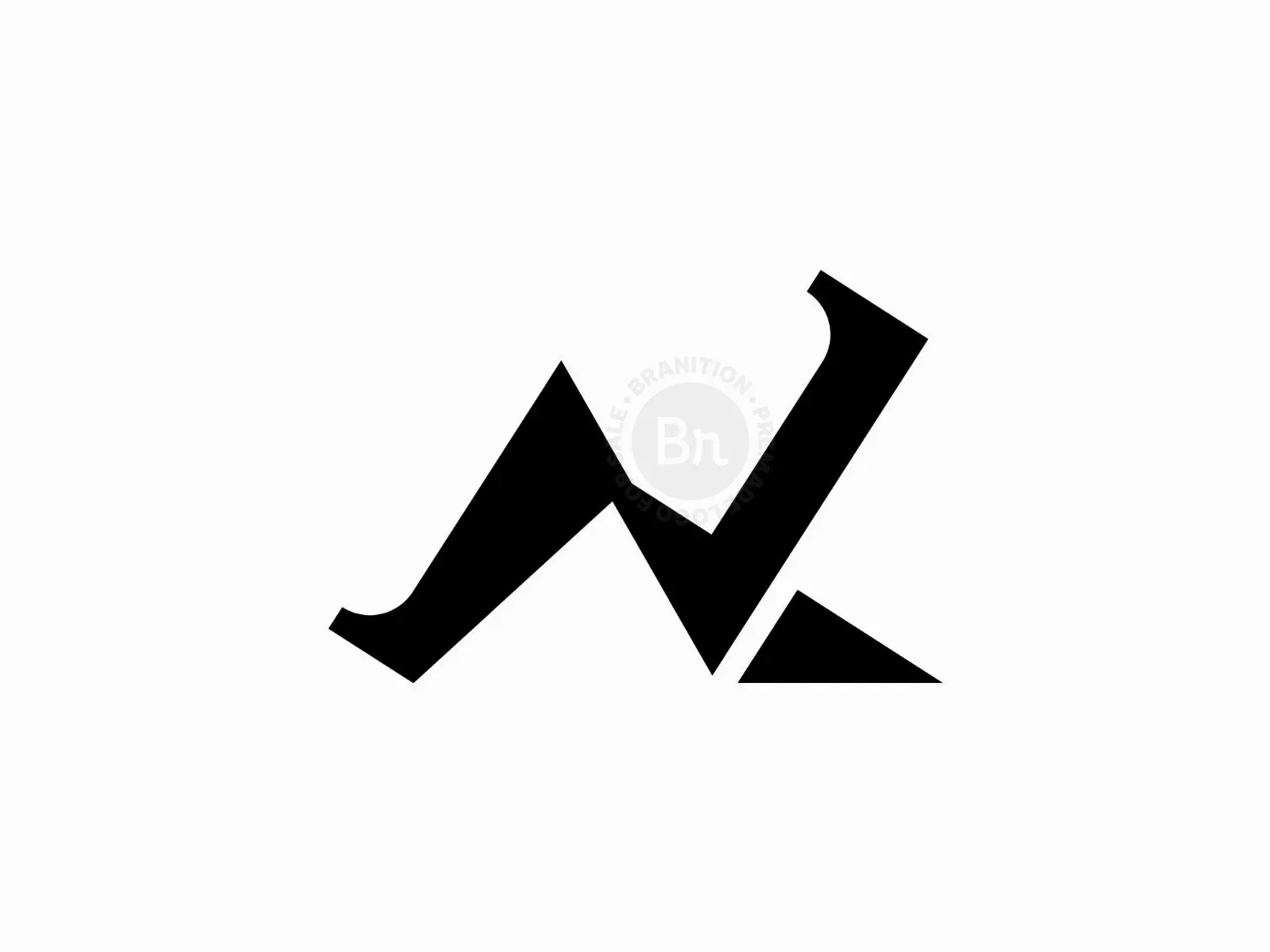 Letter N Mountain Logo