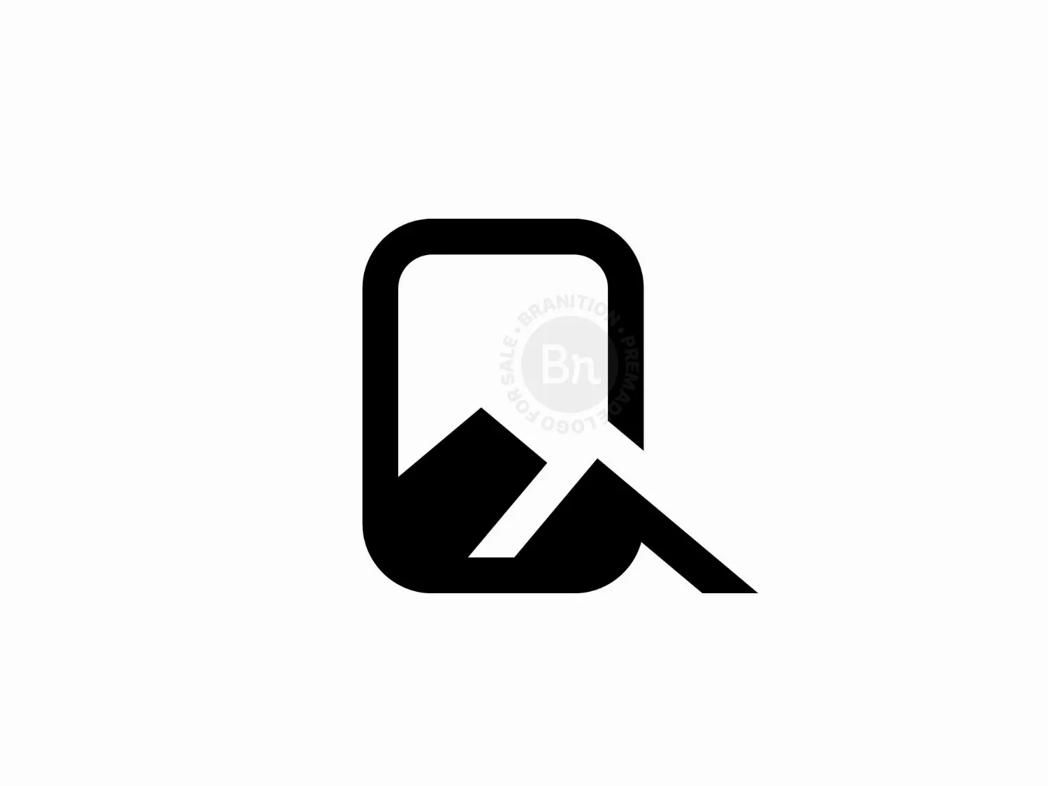 Letter Q Mountain Logo