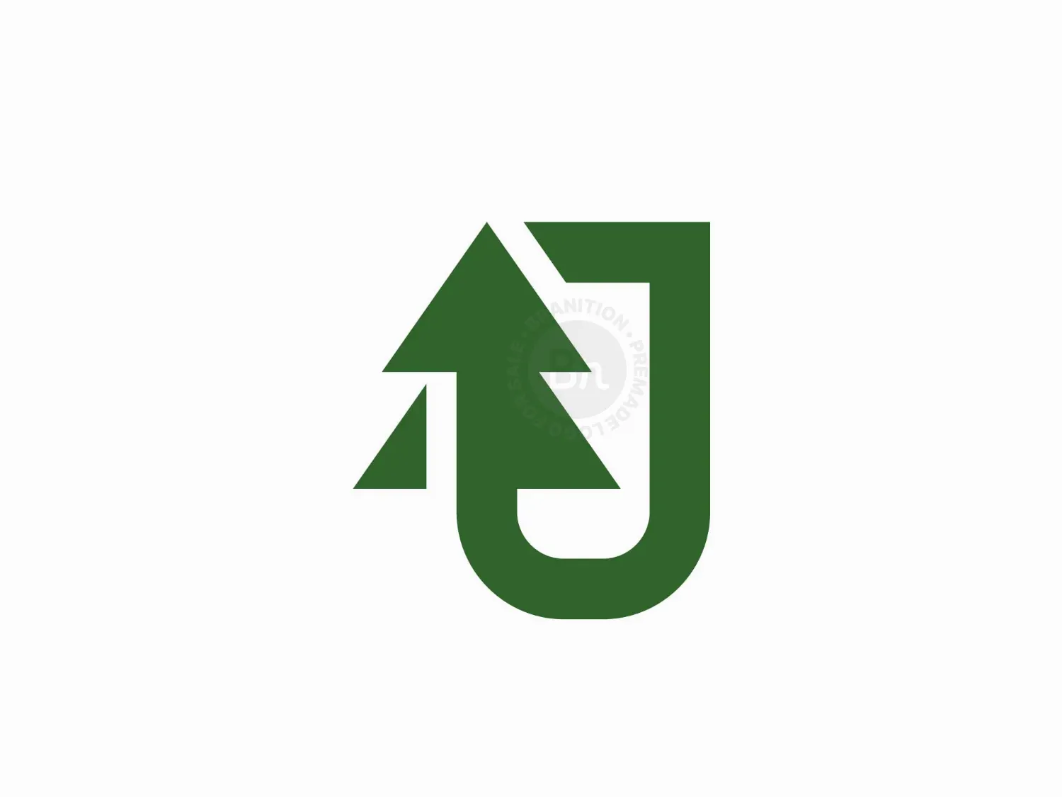 Letter J Pine Logo