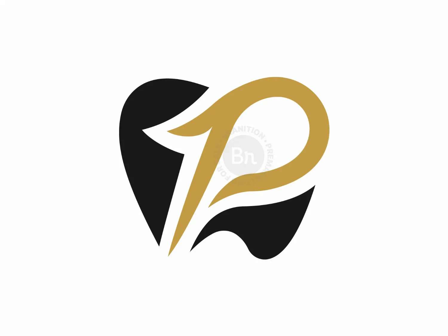 Letter P Dental Logo