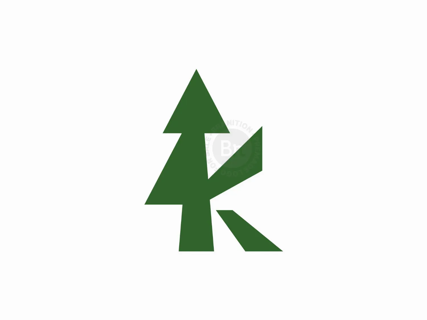 Letter K Pine Tree Logo