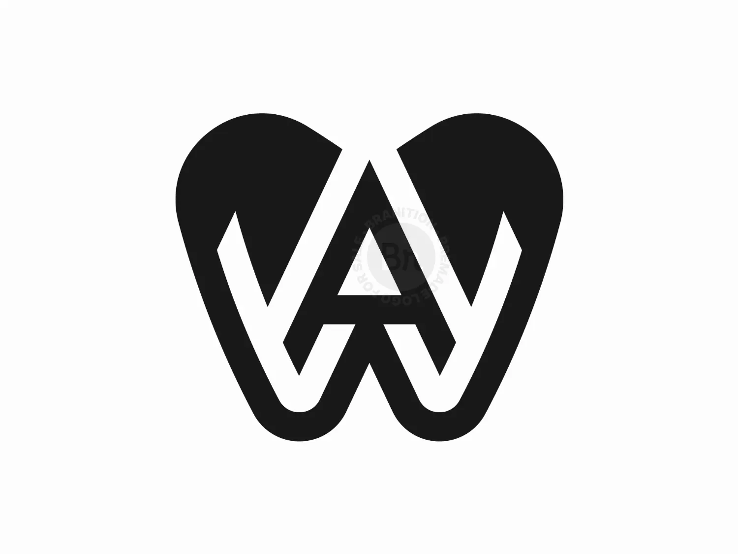 Letter W Dental Logo