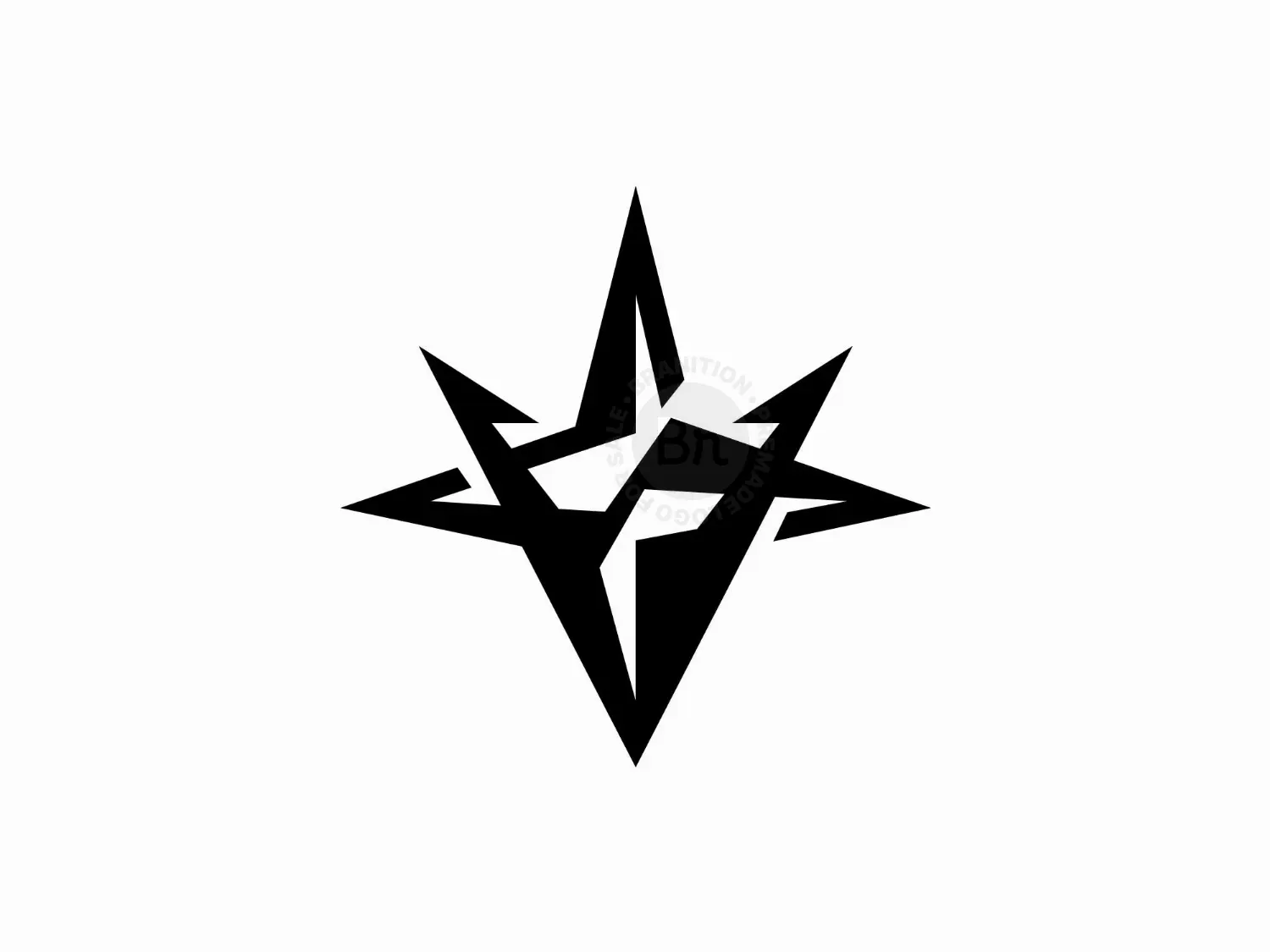 Letter V Star Logo