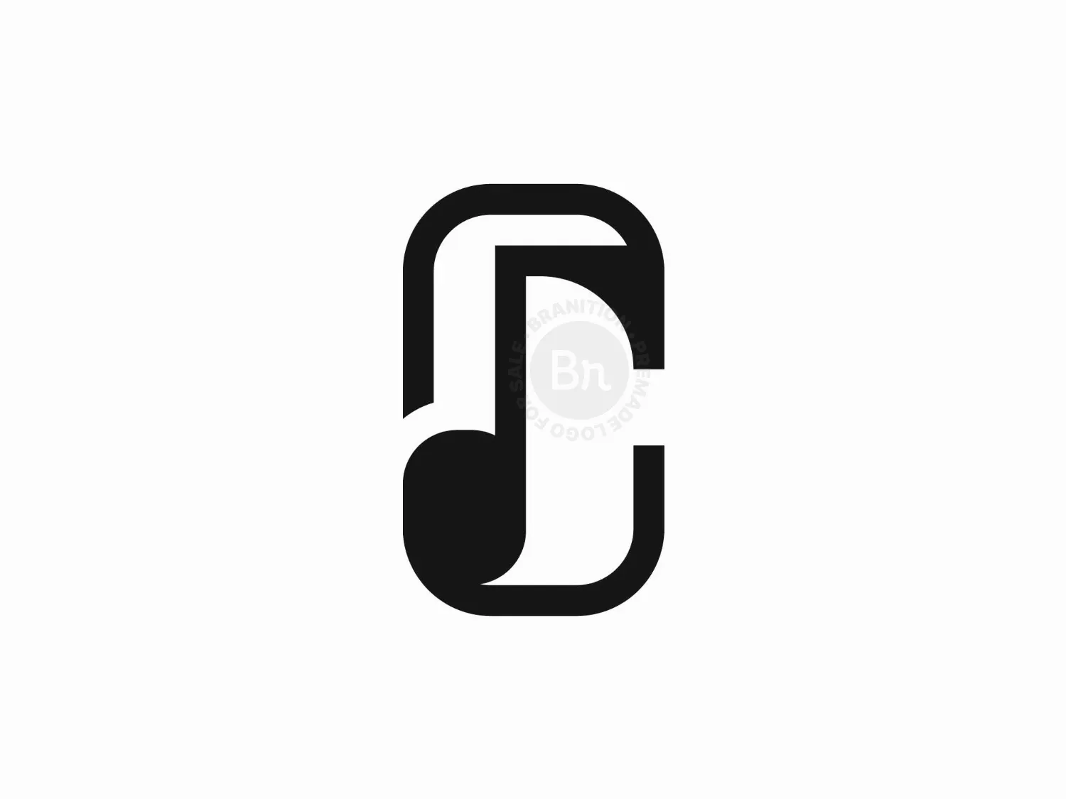 Letter C Music Note Logo