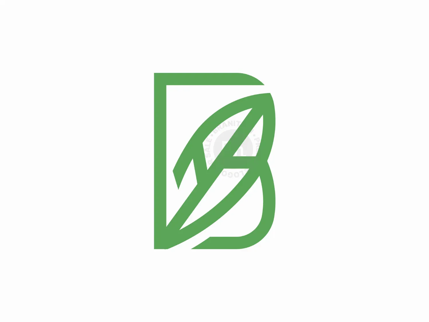 Letter B Leaf Logo